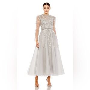 Mac Duggal 20444 Tea-Length A-Line Cocktail Dress